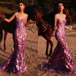 Bronx and Banco Jasmine Lilac purple gown Maxi dress Size XS (IS 2)